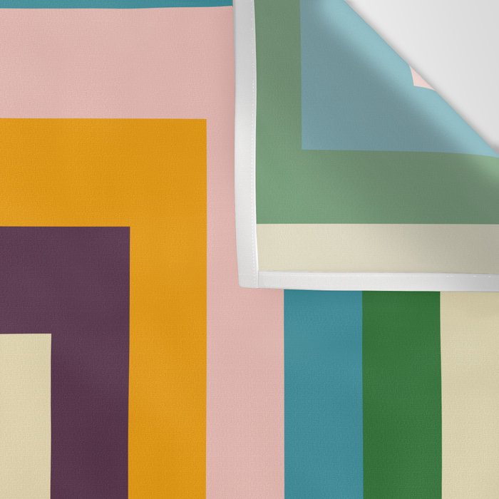 Retro Colored Square Space Wall Tapestry Gallery Image 3