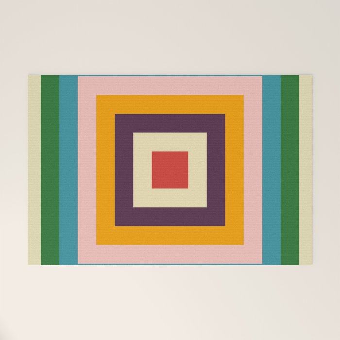 Retro Colored Square Space Welcome Mat Gallery Image 1