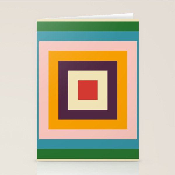 Retro Colored Square Space Stationery Card Gallery Image 2