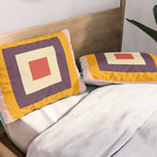 Retro Colored Square Space Pillow Sham Gallery Image 2