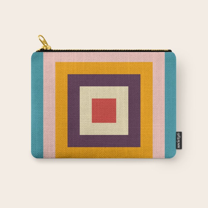 Retro Colored Square Space Carry All Pouch Gallery Image 1