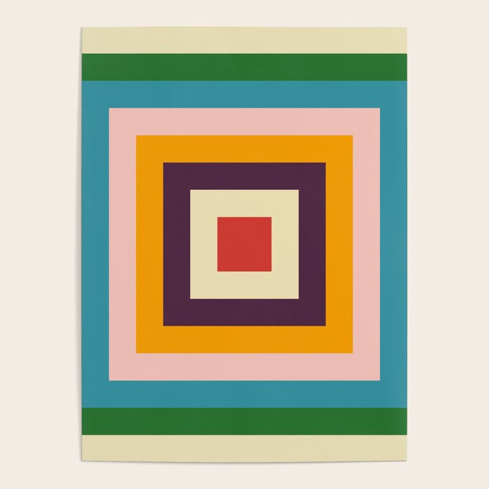 Retro Colored Square Space Poster Gallery Image 4