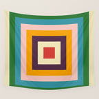 Retro Colored Square Space Wall Tapestry Gallery Image 4