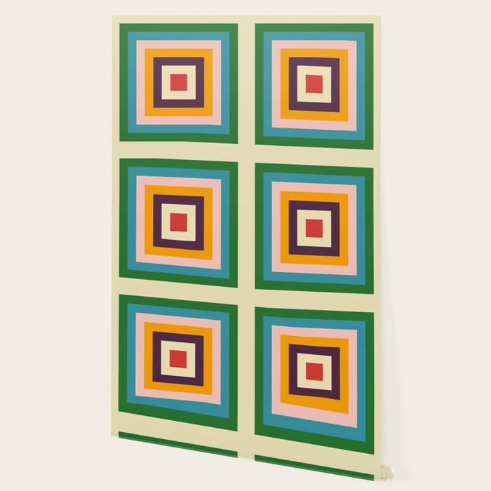Retro Colored Square Space Wallpaper Gallery Image 2
