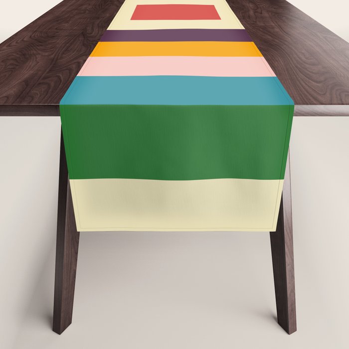 Retro Colored Square Space Table Runner Gallery Image 1