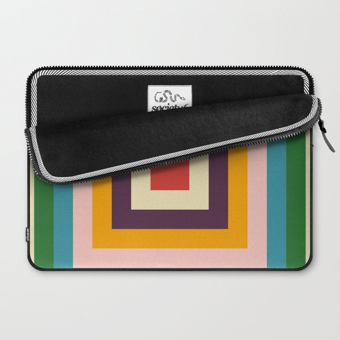 Retro Colored Square Space Laptop Sleeve Gallery Image 2