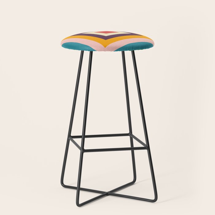 Retro Colored Square Space Stool Gallery Image 1