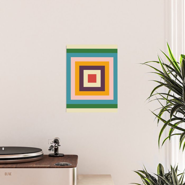 Retro Colored Square Space Poster Gallery Image 2