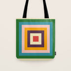 Retro Colored Square Space Tote Bag Gallery Image 1