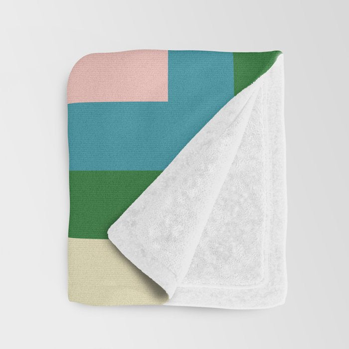 Retro Colored Square Space Throw Blanket Gallery Image 3