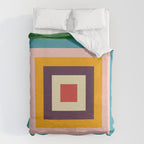 Retro Colored Square Space Duvet Cover Gallery Image 6