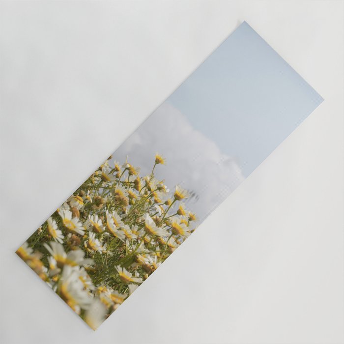 Garden of Daisy Flowers | Nature Photography in Portugal Art Print | Floral Summer Photo Yoga Mat Gallery Image 1