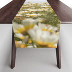Garden of Daisy Flowers | Nature Photography in Portugal Art Print | Floral Summer Photo Table Runner Gallery Image 1