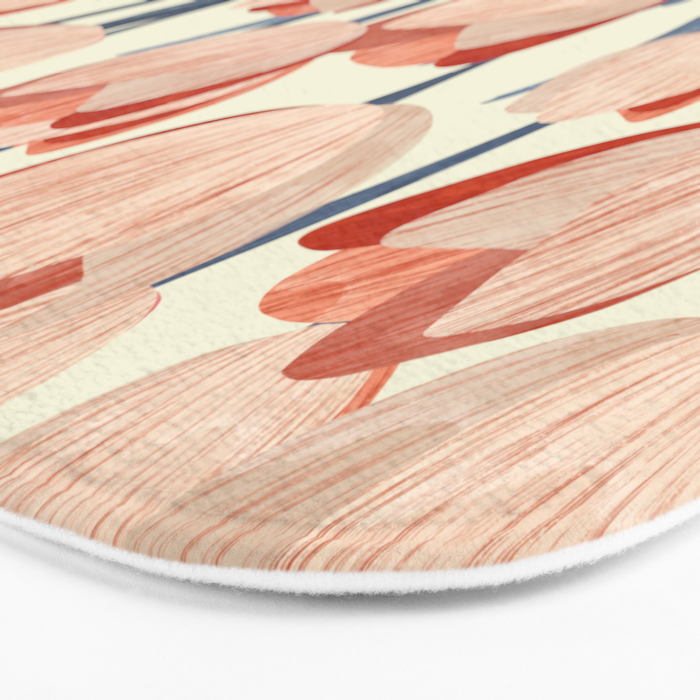 Flowers Tulips pattern Bath Mat Gallery Image 3