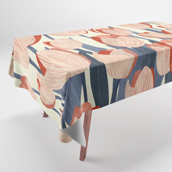 Flowers Tulips pattern Tablecloth Gallery Image 1