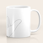 Minimal Line Art Shaka Hand Gesture Coffee Mug Gallery Image 1