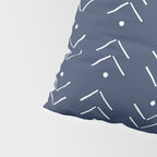 Arrow Lines Pattern in Navy Blue Pillow Sham Gallery Image 4