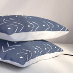 Arrow Lines Pattern in Navy Blue Pillow Sham Gallery Image 3