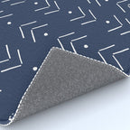 Arrow Lines Pattern in Navy Blue Rug Gallery Image 4