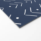 Arrow Lines Pattern in Navy Blue Welcome Mat Gallery Image 2