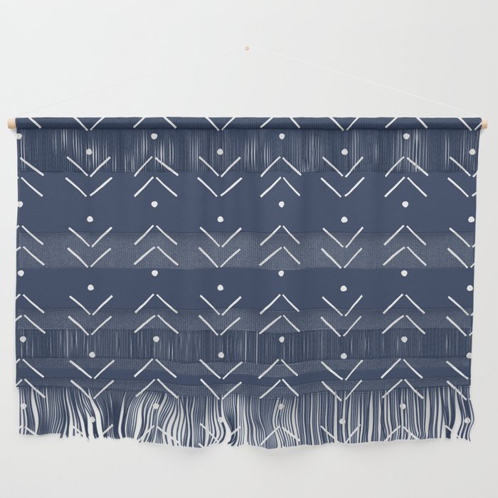 Arrow Lines Pattern in Navy Blue Wall Hanging Gallery Image 1