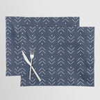 Arrow Lines Pattern in Navy Blue Placemat Gallery Image 1