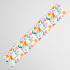 Colorful retro flower folk art pattern Table Runner Gallery Image 3
