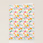 Colorful retro flower folk art pattern Stationery Card Gallery Image 2