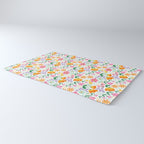 Colorful retro flower folk art pattern Rug Gallery Image 3