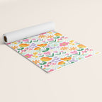 Colorful retro flower folk art pattern Yoga Mat Gallery Image 2