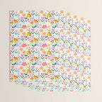 Colorful retro flower folk art pattern Wrapping Paper Gallery Image 3