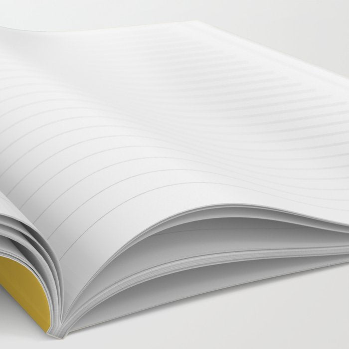 Futura Mid-century Modern Minimalist Abstract Pattern in Mustard Yellow and Navy Blue Notebook Gallery Image 2