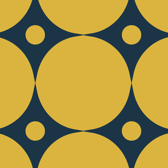 Futura Mid-century Modern Minimalist Abstract Pattern in Mustard Yellow and Navy Blue Coffee Mug Gallery Image 2