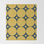 Futura Mid-century Modern Minimalist Abstract Pattern in Mustard Yellow and Navy Blue Throw Blanket Gallery Image 2