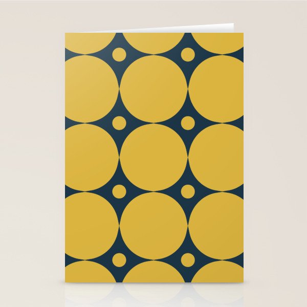 Futura Mid-century Modern Minimalist Abstract Pattern in Mustard Yellow and Navy Blue Stationery Card Gallery Image 2