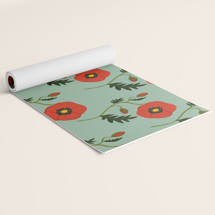 Red Poppy Yoga Mat Gallery Image 2