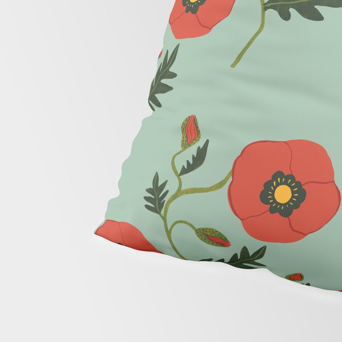 Red Poppy Pillow Sham Gallery Image 4