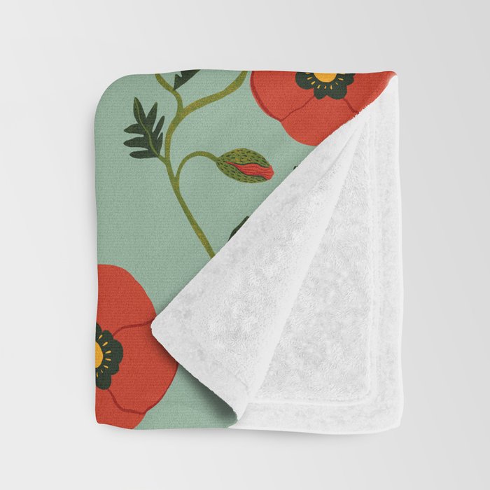 Red Poppy Throw Blanket Gallery Image 3