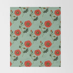 Red Poppy Throw Blanket Gallery Image 2