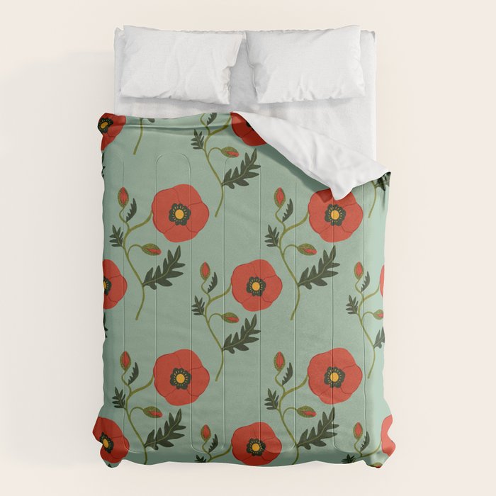 Red Poppy Comforter Gallery Image 6