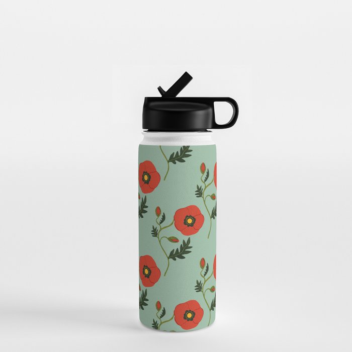 Red Poppy Water Bottle Gallery Image 1