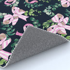 Whimsical Cheerful Bows Plants Rug Gallery Image 4
