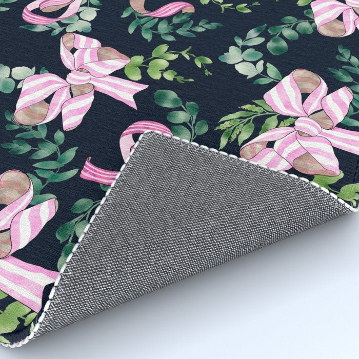 Whimsical Cheerful Bows Plants Rug Gallery Image 4