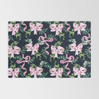 Whimsical Cheerful Bows Plants Rug Gallery Image 2