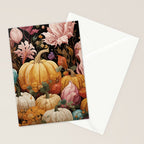 Patchwork of Autumn Pumpkin Art Stationery Card Gallery Image 2