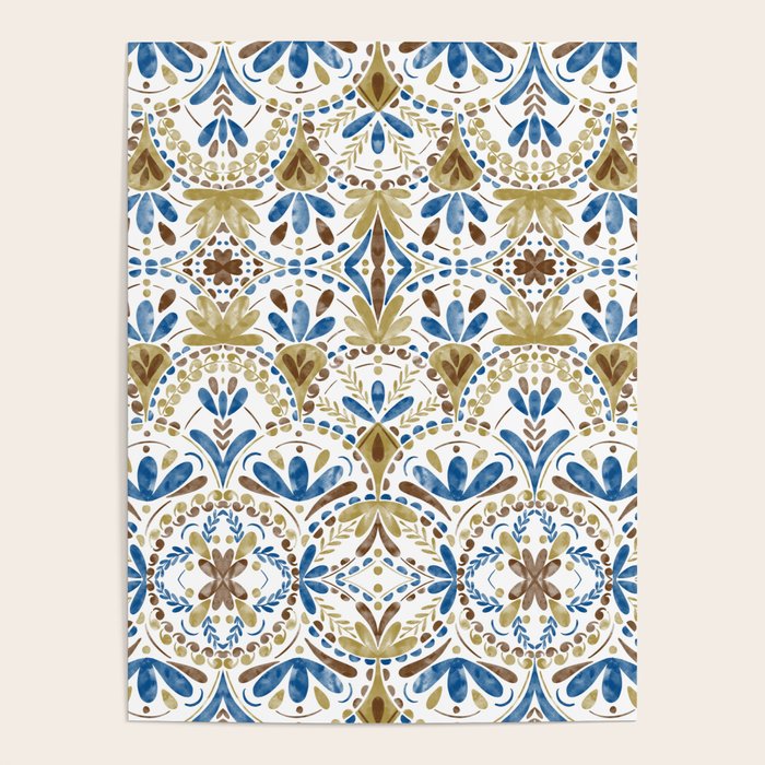 Whimsical Botanical Tile Poster Gallery Image 1
