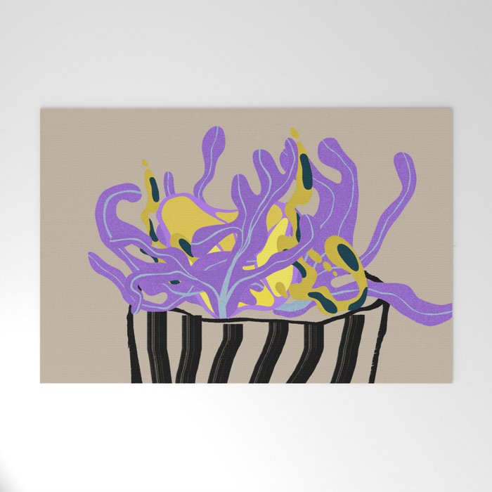 Modern Vase of Flowers Welcome Mat Gallery Image 1