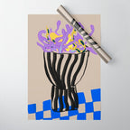 Modern Vase of Flowers Wrapping Paper Gallery Image 1