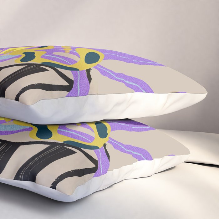 Modern Vase of Flowers Pillow Sham Gallery Image 3