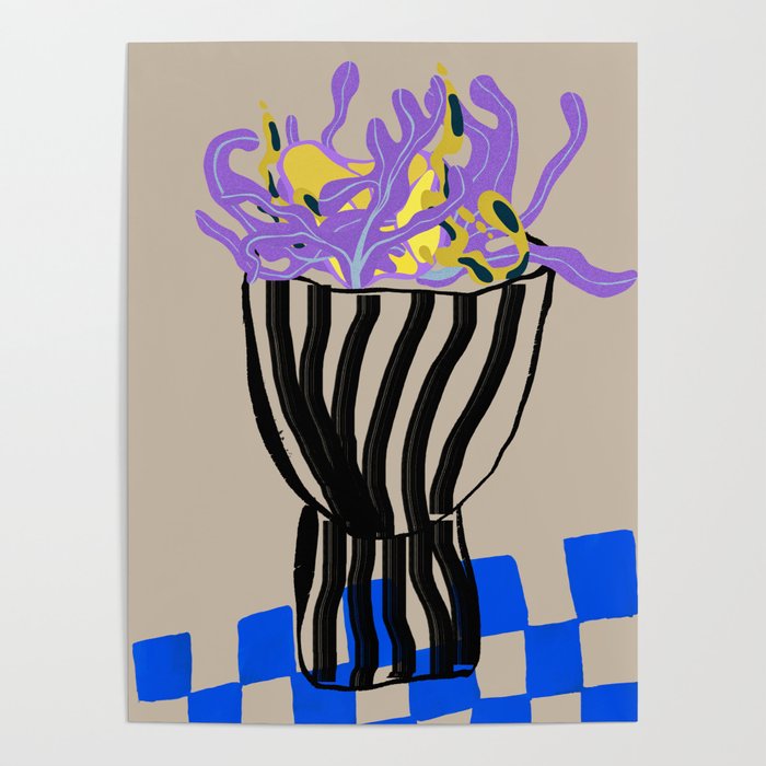Modern Vase of Flowers Poster Gallery Image 4